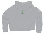 V.E.S.T.A Method, a Grey Heather Women?s Lightweight Cropped Hoodie (back-view)