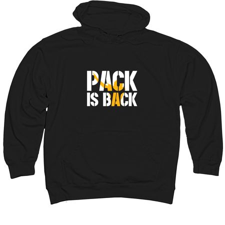 PACK IS BACK, a Black Midweight Pullover Hoodie
