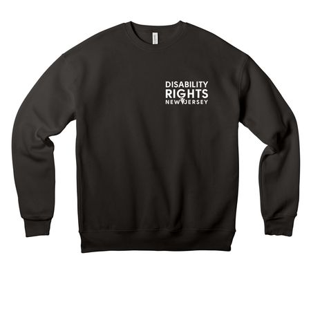World Works Better With Us (Back), a Black Premium Drop Shoulder Sweatshirt
