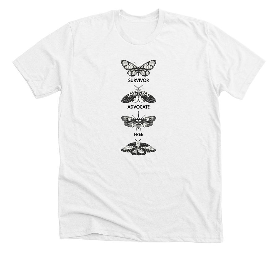 Survivor Advocate Free, a Solid White Blend Premium Unisex Tee