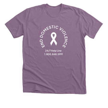 End Domestic Violence, a Heather Purple Premium Unisex Tee