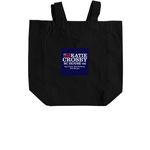 Team Katie Bags, a Black Recycled Cotton Tote Bag (back-view)