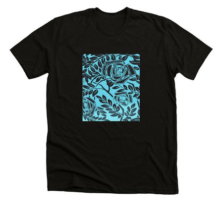 blue love roses shirt, a Solid Black Blend Premium Unisex Tee