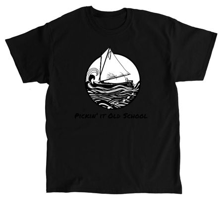 Pickin? it Old School&nbsp;, a Black Classic Unisex Tee