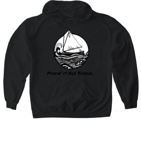 Pickin? it Old School&nbsp;, a Black Gildan Softstyle Pullover Hoodie