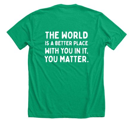 Mental Health Awareness Month, a Heather Kelly Premium Unisex Tee (back-view)