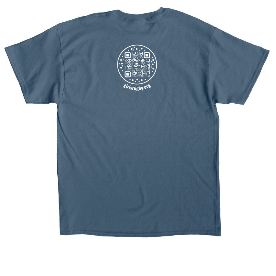 Rugby Dad T-Shirt, a Indigo Blue Classic Unisex Tee (back-view)