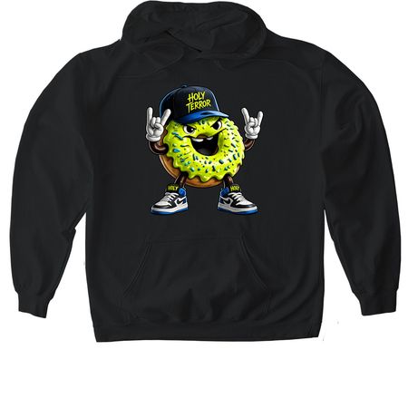 HTE "DONUT" MASCOT&nbsp;, a Black Gildan Softstyle Pullover Hoodie