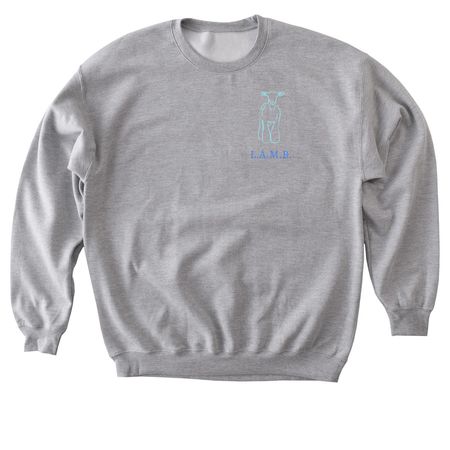 4-H Club Lamb, a Sport Grey Softstyle Crewneck Sweatshirt