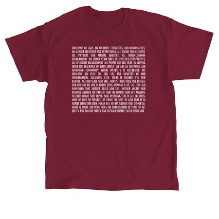 FUPC Welcome, a Cardinal Red Classic Unisex Tee