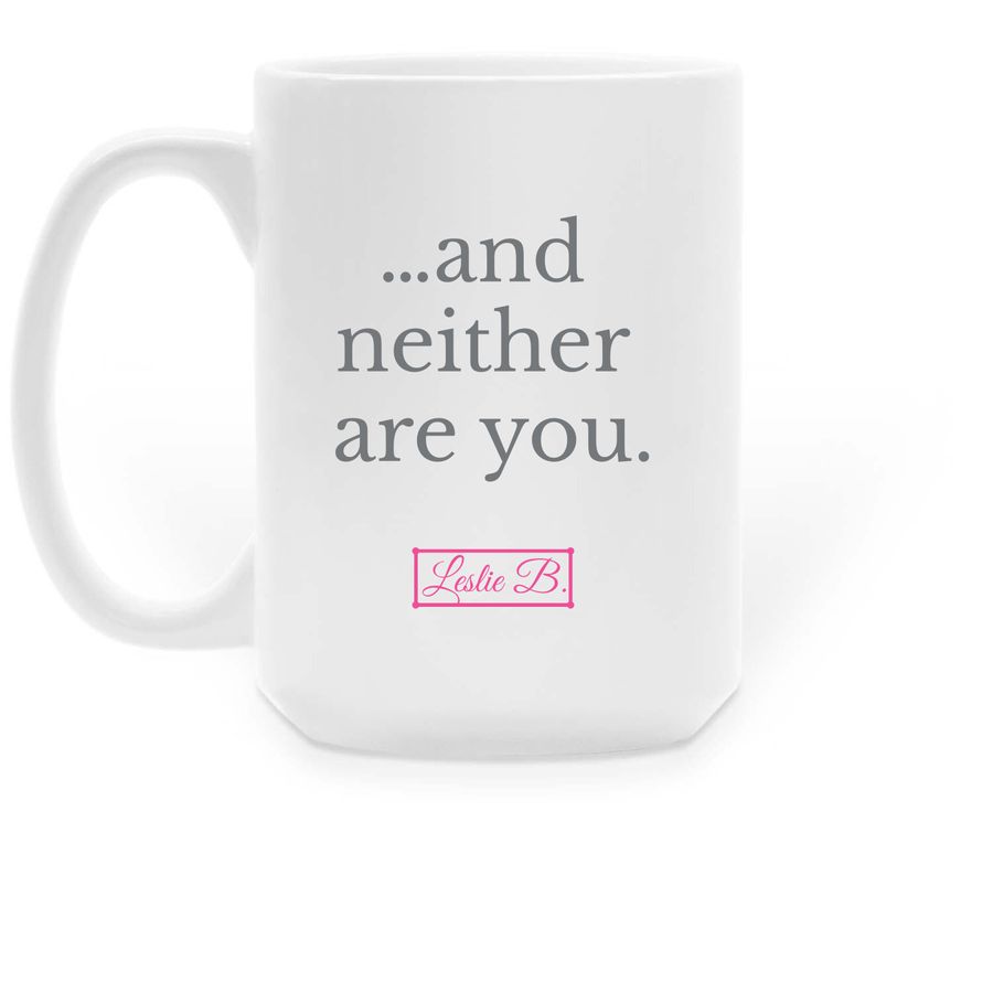 Leslie?s Understatement&nbsp;, a White Large Coffee Mug (back-view)