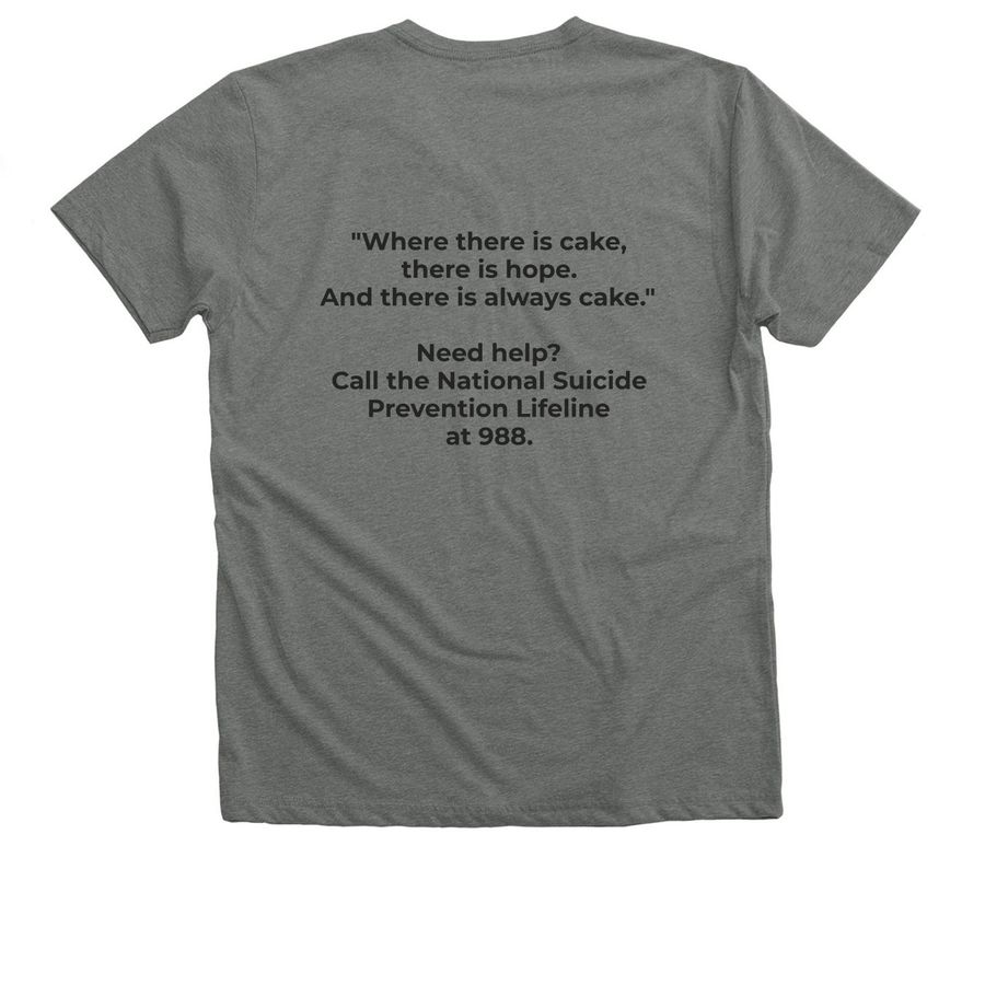 Depressed Cake Shop - Lansing, MI, a Deep Heather Premium V-Neck Tee (back-view)