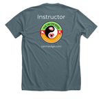Tai Chi Edge Instructor, a Heather Slate Premium Unisex Tee (back-view)