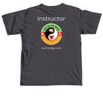Tai Chi Edge Instructor, a Graphite Comfort Colors Unisex Tee (back-view)