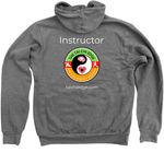 Tai Chi Edge Instructor, a Deep Heather Zip Up Hoodie (back-view)
