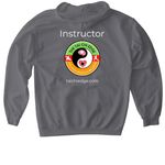 Tai Chi Edge Instructor, a Charcoal Gildan Softstyle Pullover Hoodie (back-view)