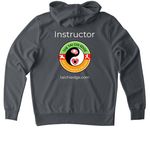 Tai Chi Edge Instructor, a Terrain Grey Allmade Organic French Terry Pullover Hoodie (back-view)