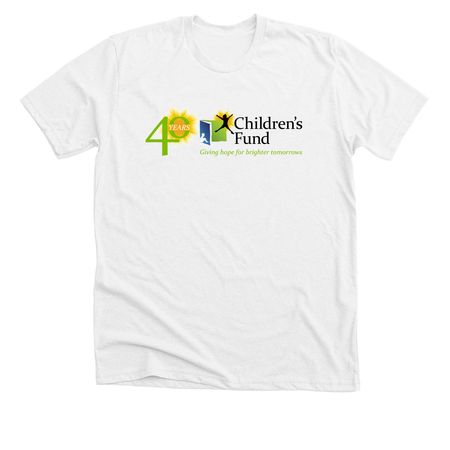 Children's Fund 40th Collection, a Solid White Blend Premium Unisex Tee