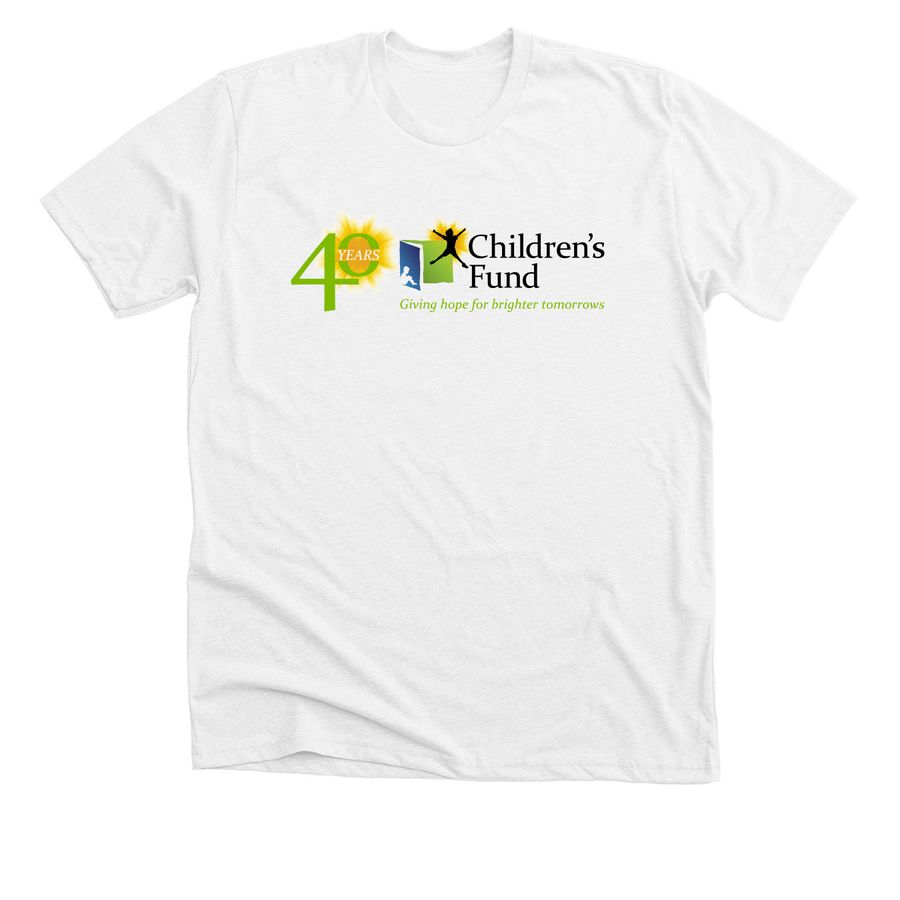 Children's Fund 40th Collection, a Solid White Blend Premium Unisex Tee