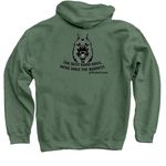 The Good Ones., a Military Green Pullover Hoodie (back-view)