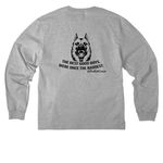 The Good Ones., a Athletic Heather Unisex Heavyweight Long Sleeve Tee (back-view)