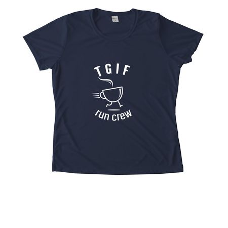 TGIF Run Crew | Alt | Performance Shirts, a True Navy Women's Performance Tee
