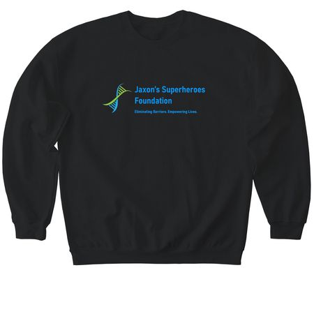 Eliminating Barriers. Empowering Lives!, a Black Softstyle Crewneck Sweatshirt
