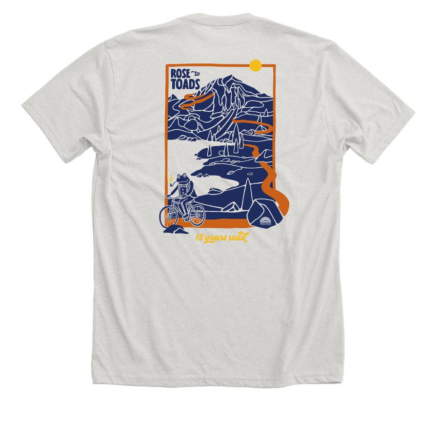 2026 Rose to Toads T-Shirts, a Heather Cement Premium Unisex Tee (back-view)