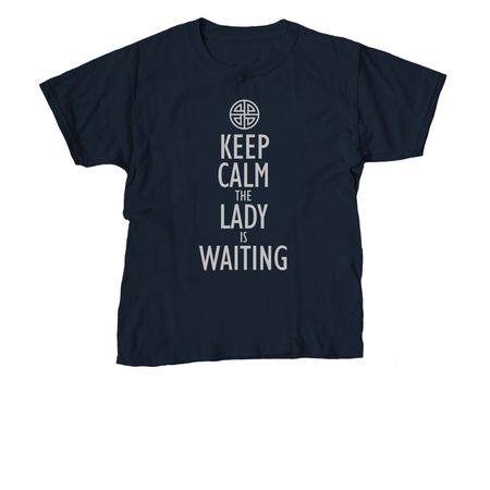 Keep Calm, a Navy Youth Unisex Tee