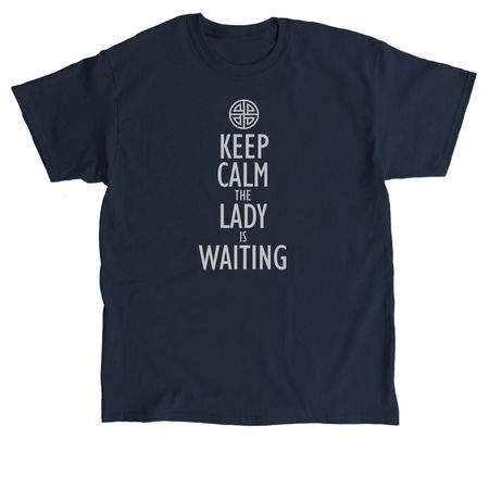 Keep Calm, a Navy Classic Unisex Tee