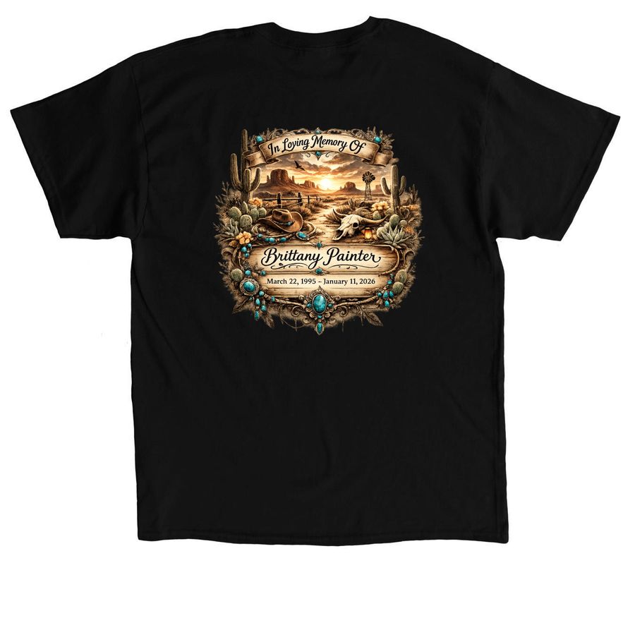 Adult Shirts/Sweatshirts, a Black Classic Unisex Tee (back-view)
