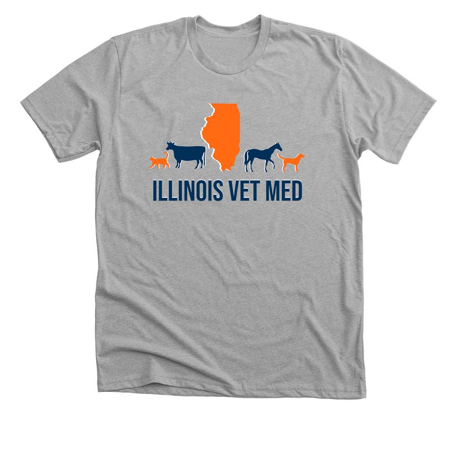 Illinois Vet Med, a Athletic Heather Premium Unisex Tee