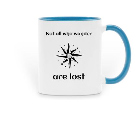 Wanderers mug, a Light Blue Two-Tone Ceramic Mug