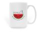 Solidarity with Palestine Watermelon, a White Large Coffee Mug