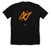 I feel it in my bones, a Solid Black Blend Premium Unisex Tee (back-view)