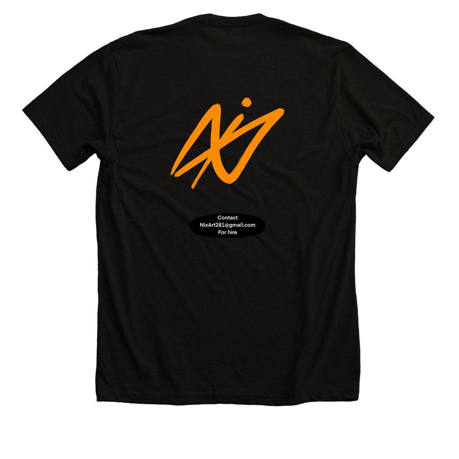 I feel it in my bones, a Solid Black Blend Premium Unisex Tee (back-view)