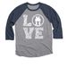 Kansas Parents as Teachers Association, a Vintage Navy and Premium Heather 3/4 Sleeve Baseball Tee