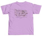 Wild Horses, a Neon Violet Comfort Colors Unisex Tee (back-view)