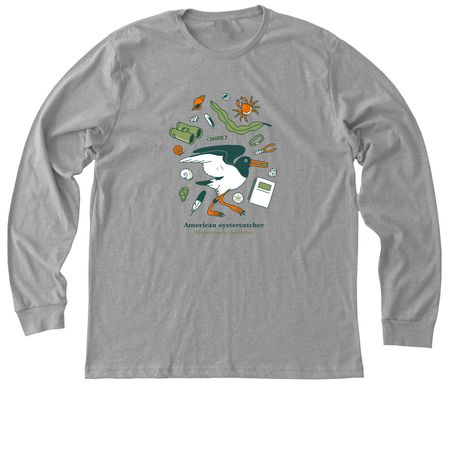 American Oystercatcher, a Athletic Heather Premium Long Sleeve Tee