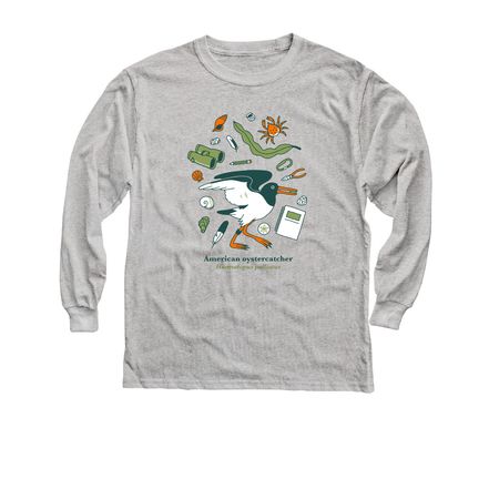 American Oystercatcher, a Sport Grey Youth Long Sleeve Tee