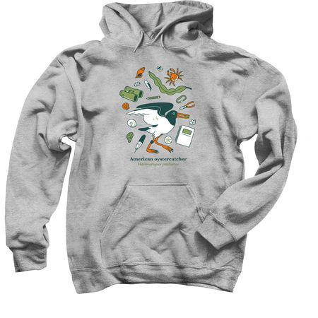 American Oystercatcher, a Sport Grey Pullover Hoodie
