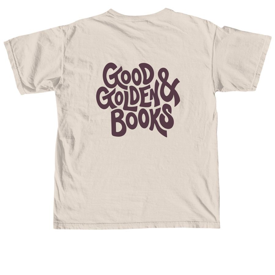 Plum Lettering Tee, a Ivory Comfort Colors Unisex Tee (back-view)