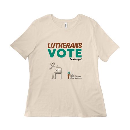 Lutherans Vote - LSS-SW, a Natural Women?s Relaxed Cotton Tee