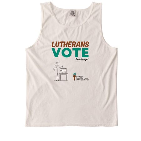 Lutherans Vote - LSS-SW, a Ivory Comfort Colors Tank Top