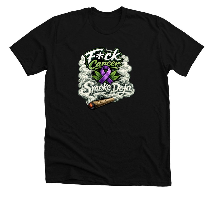 F*ck cancer&nbsp;, a Solid Black Blend Premium Unisex Tee