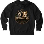 The New Era of Revival K9 | Official Facility, a Black Stanley/Stella Unisex Cultivator 2.0 Zip Up Pullover Hoodie (back-view)