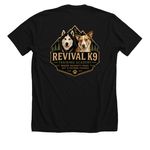 The New Era of Revival K9 | Official Facility, a Solid Black Blend Premium Unisex Tee (back-view)