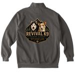 The New Era of Revival K9 | Official Facility, a Pepper Comfort Colors Quarter Zip Pullover (back-view)