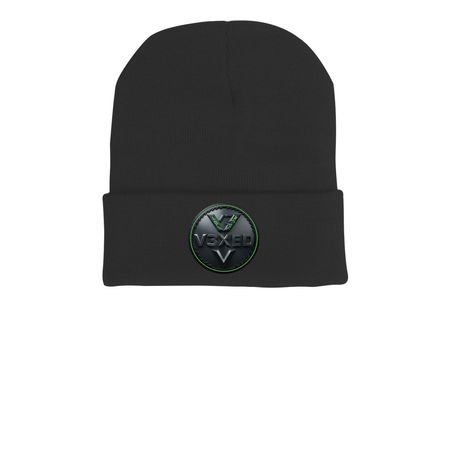V3XED Vex&nbsp; Beanie, a Black Printed Cuffed Beanie