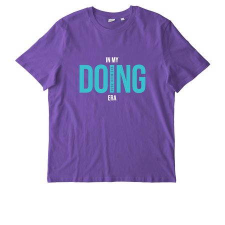 IN MY DOING ERA, a Purple Love Stanley/Stella Unisex Creator 2.0 Tee